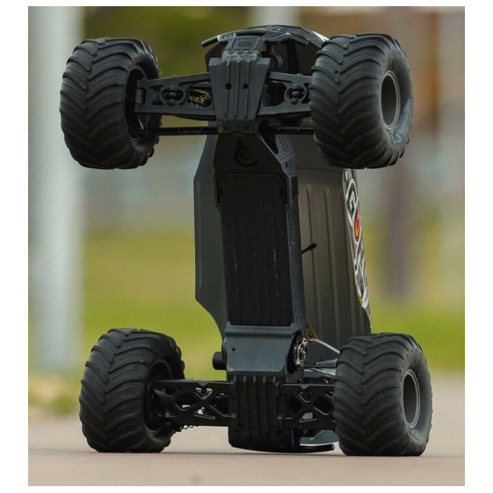 Arrma 1-10 GORGON 2WD RTR Brushed Monster Truck Gun Metal con Batería y Cargador Incluidos