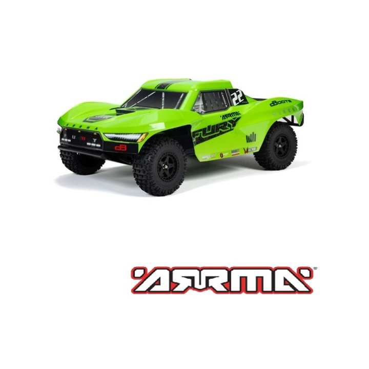 ARRMA Fury MEGA 550 1/10 2WD Short Course Truck RTR Verde