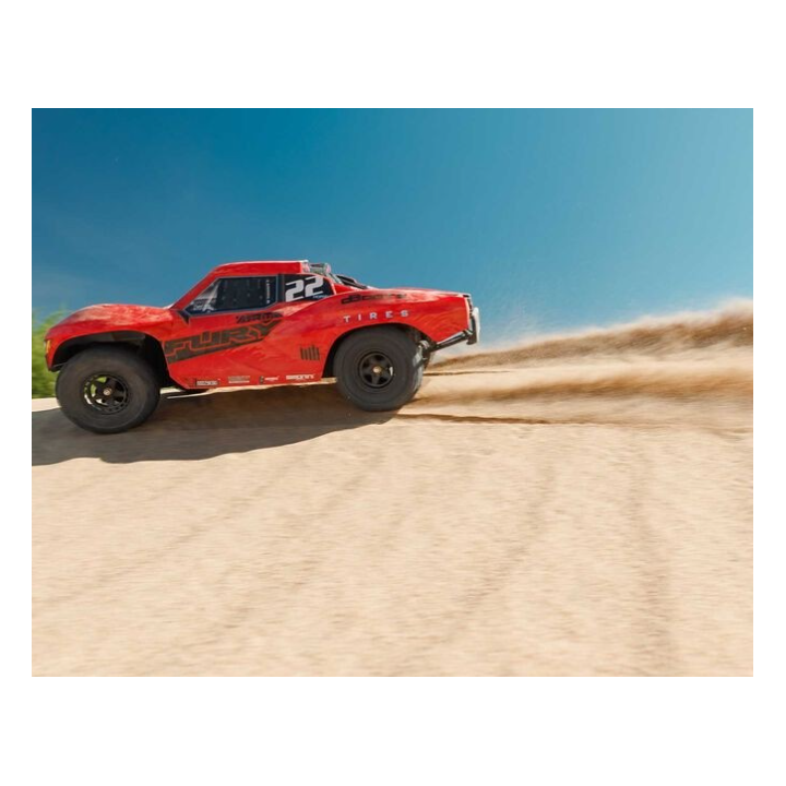 ARRMA Fury MEGA 550 1/10 2WD Short Course Truck RTR Rojo