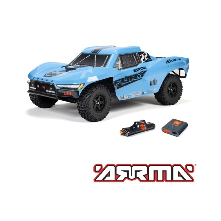 ARRMA 1/10 FURY MEGA 550 2WD Short Course Truck RTR Azul