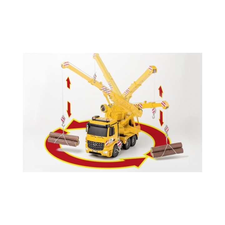 Carson 1:20 MB Arocs Crane Truck 100% RTR – Camión Grúa RC Realista