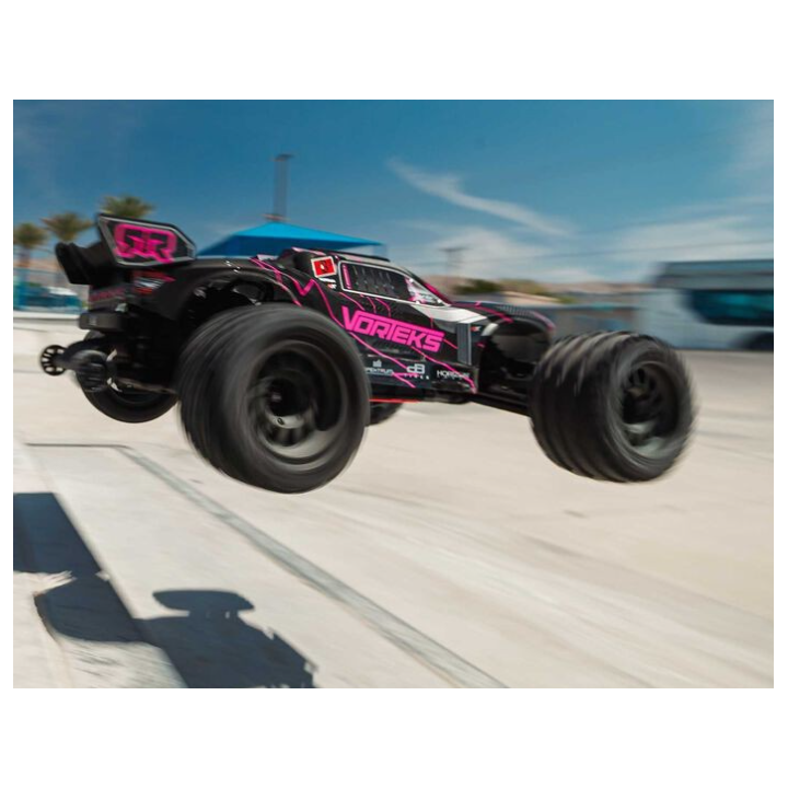 ARRMA VORTEKS 223S DSC 1/10 2WD Brushless Stadium Truck RTR Rosa