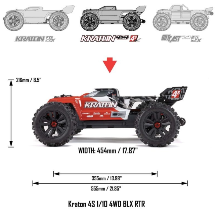 ARRMA Kraton 1/10 4X4 4S V2 BLX Speed MT RTR Verde