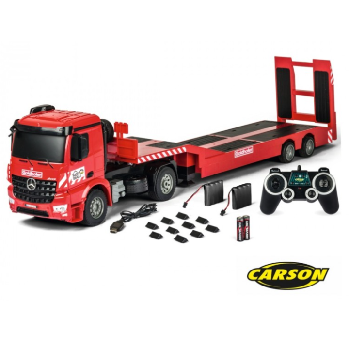 CARSON 1:20 MB Arocs Goldhofer 2.4GHz 100% RTR – Camión RC con remolque