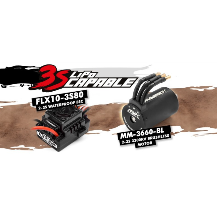 MAVERICK QUANTUM XT FLUX 1/10 4WD Stadium Truck Silver