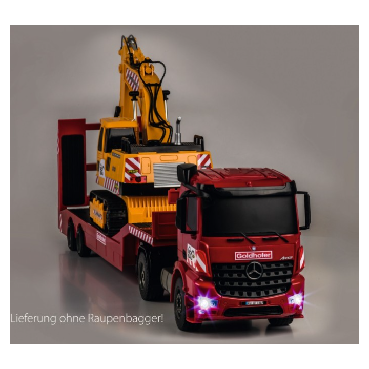 CARSON 1:20 MB Arocs Goldhofer 2.4GHz 100% RTR – Camión RC con remolque