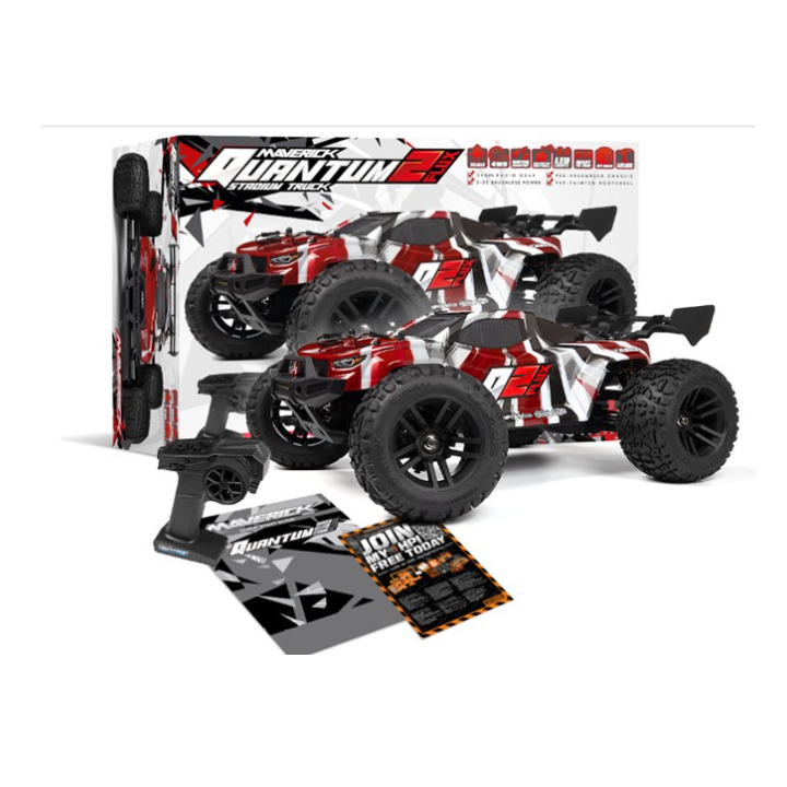 Maverick RC Quantum2 XT Flux 1/10 Stadium Truck Red