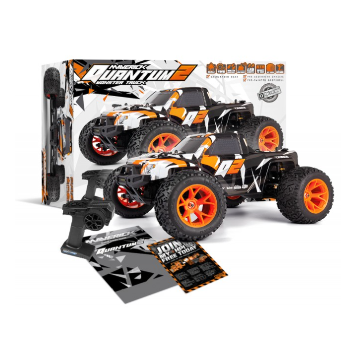 Maverick Quantum2 MT 1/10 Monster Truck Orange
