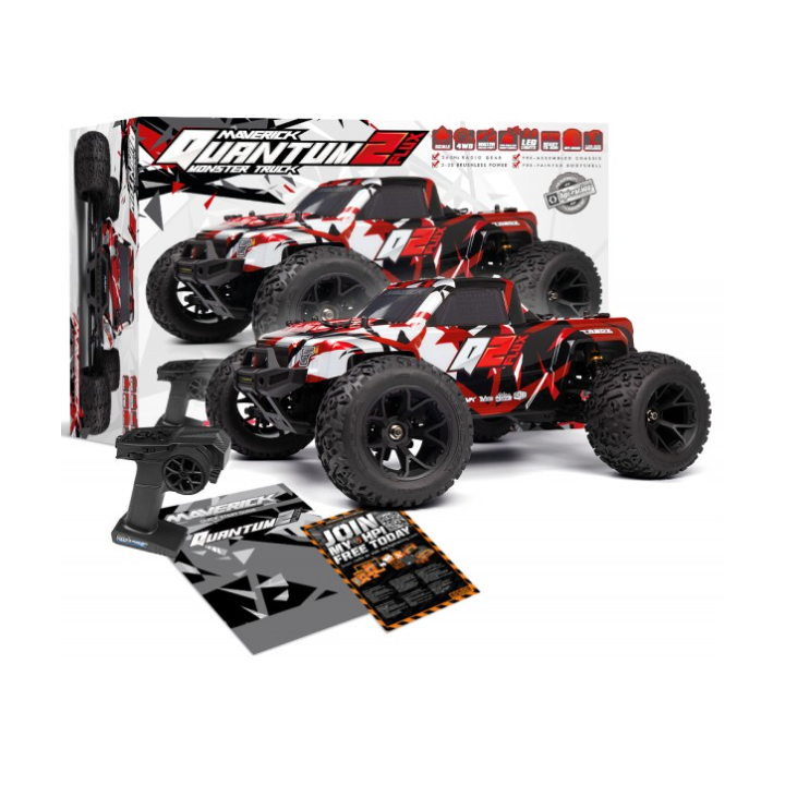 Maverick Quantum2 MT Flux 1/10 Monster Truck Red