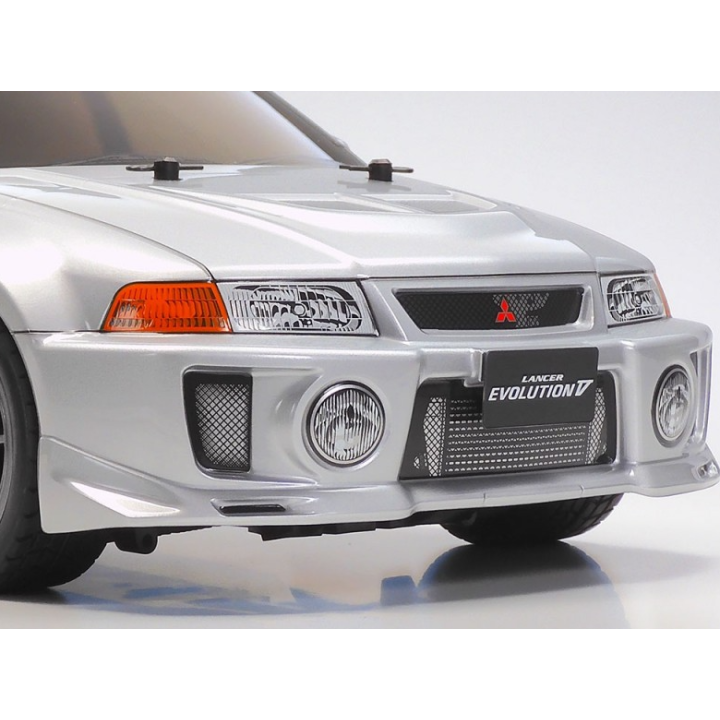 Carrocería Tamiya Mitsubishi Lancer Evo V – Pintada y Decorada Profesionalmente 1/10
