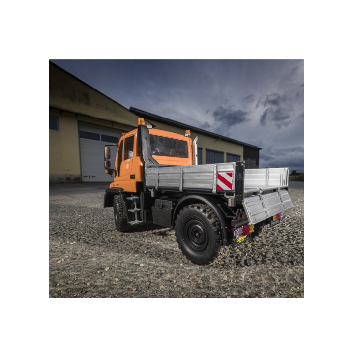 CARSON 1:12 MB Unimog U300 2.4GHz 100% RTR Naranja – Camión RC todoterreno realista