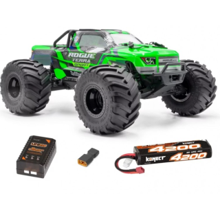 HobbyTech Rogue Terra Monster Sport 1/10 Brushless 4X4 Pack Verde Off-Road