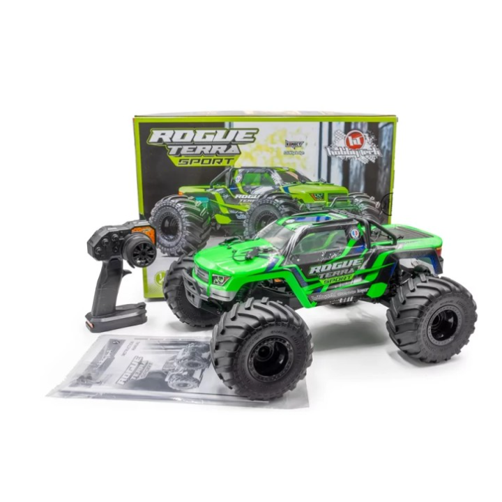 HobbyTech Rogue Terra Monster Sport 1/10 Brushless 4X4 Pack Verde Off-Road