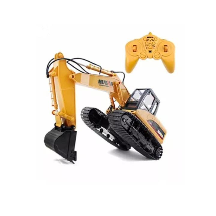 ChatGPT Plus  Excavadora Huina HU1535-1 1/14 RC 15 Canales con Pala, Pinza y Martillo RTR