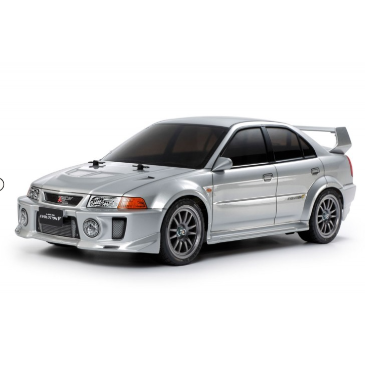 Carrocería Tamiya Mitsubishi Lancer Evo V – Pintada y Decorada Profesionalmente 1/10