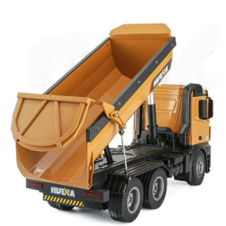 Huina 1573 Volquete RC 1/14 con luces y plataforma elevable – Camión construcción