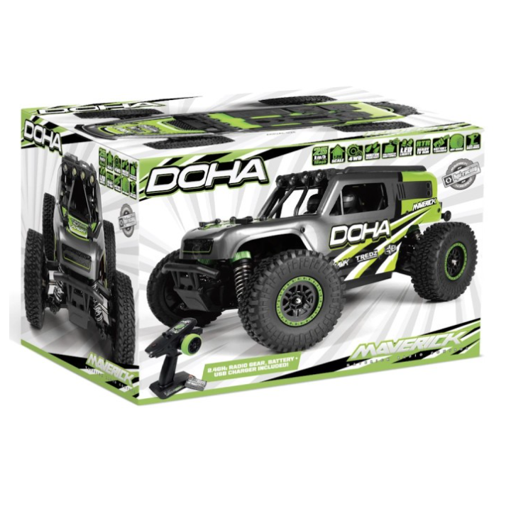 Maverick Doha 1/20 4WD Camión Eléctrico Verde RTR