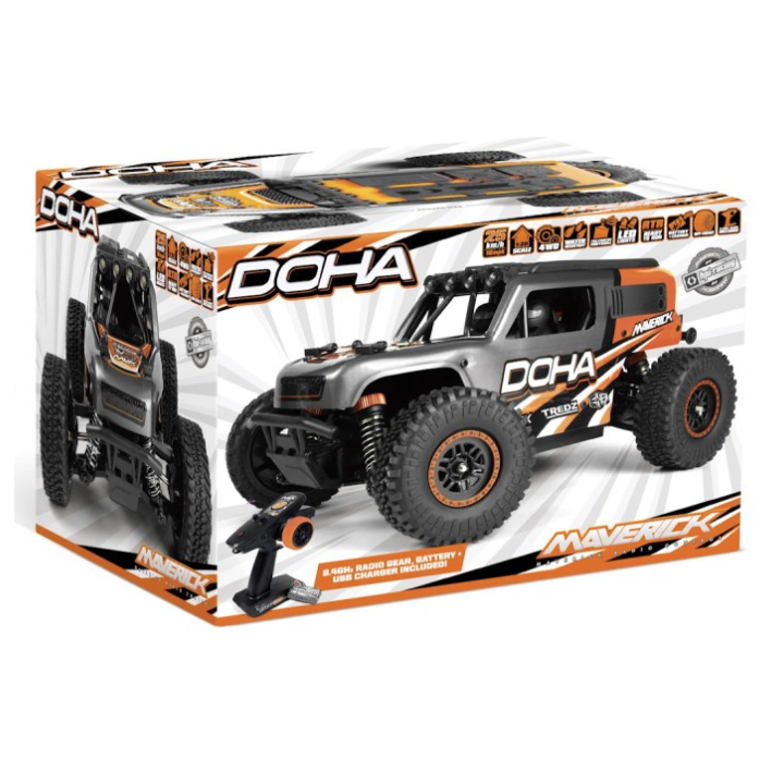 Maverick Doha 1/20 4WD Camión Eléctrico Naranja RTR