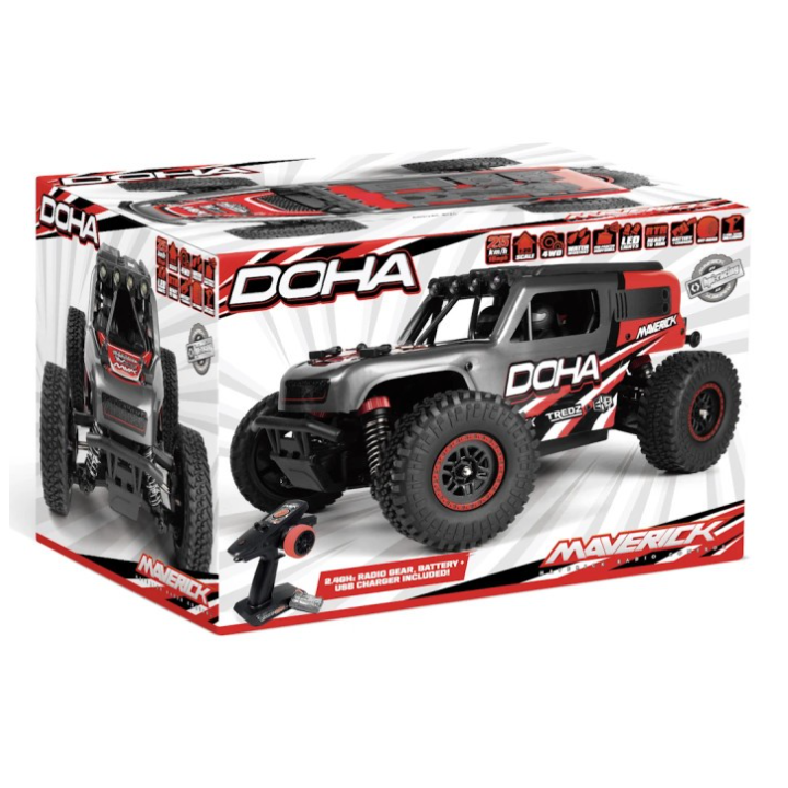 Maverick Doha 1/20 4WD Camión Eléctrico Rojo RTR