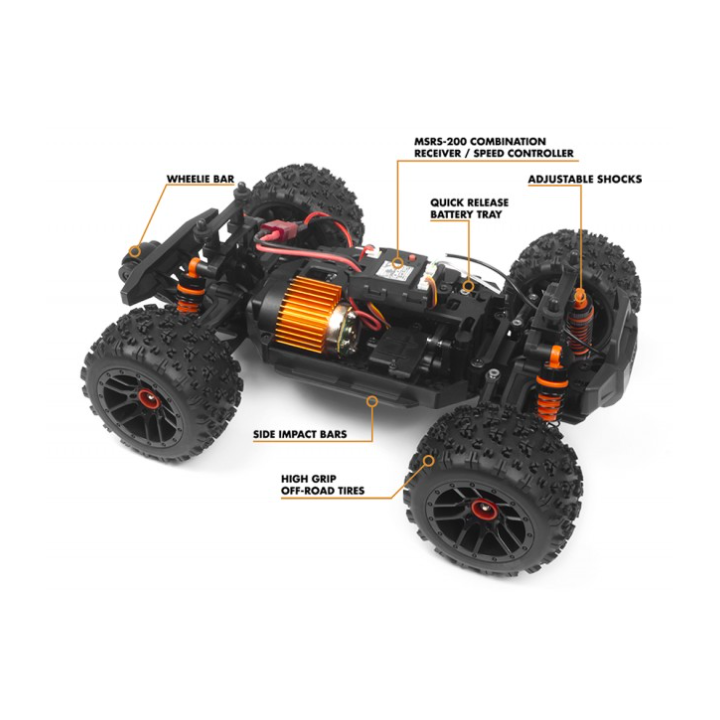 Maverick Atom 1/18 4WD Camión Eléctrico Naranja RTR