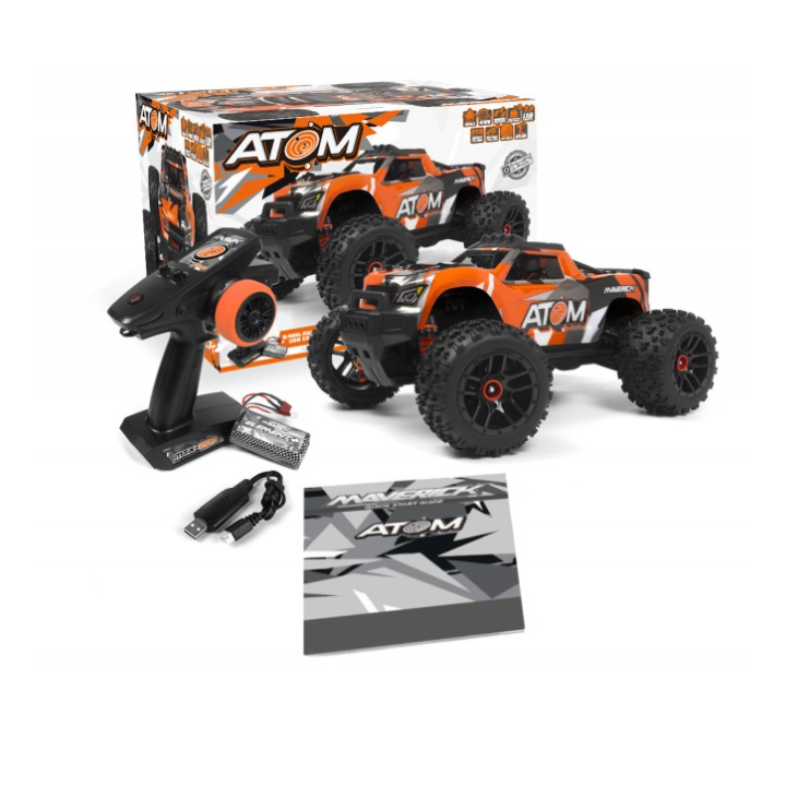 Maverick Atom 1/18 4WD Camión Eléctrico Naranja RTR