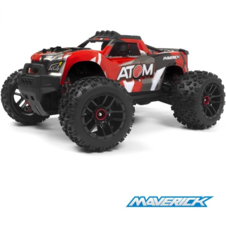 Maverick Atom 1/18 4WD Camión Eléctrico Rojo RTR