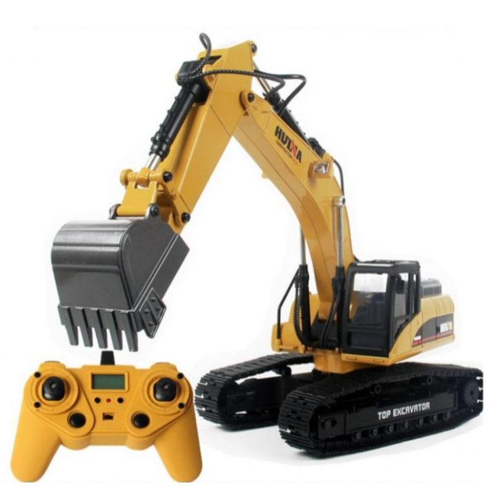 Excavadora Huina 1580 RC 1/14 Metálica Profesional 2.4GHz con Luces y Sonidos