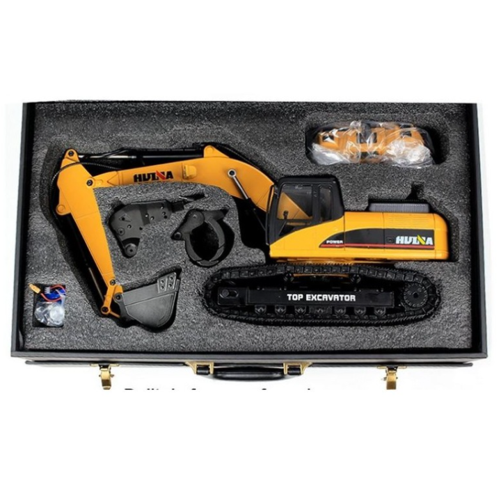 Excavadora Huina 1580 RC 1/14 Metálica Profesional 2.4GHz con Luces y Sonidos