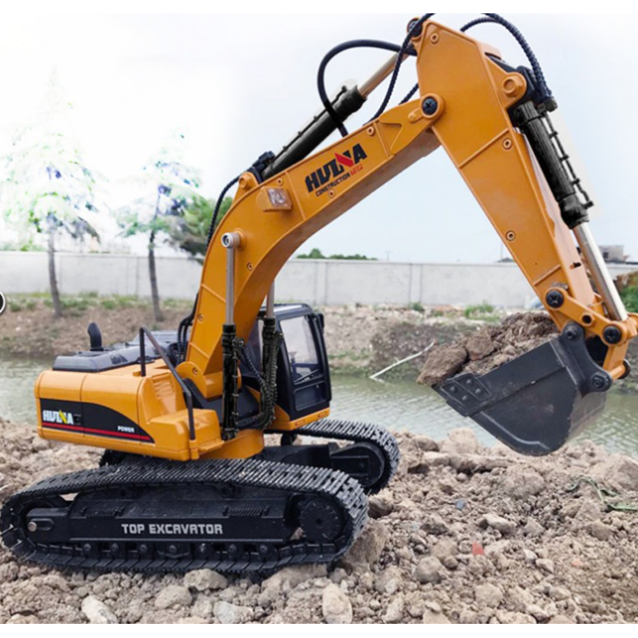 Excavadora Huina 1580 RC 1/14 Metálica Profesional 2.4GHz con Luces y Sonidos