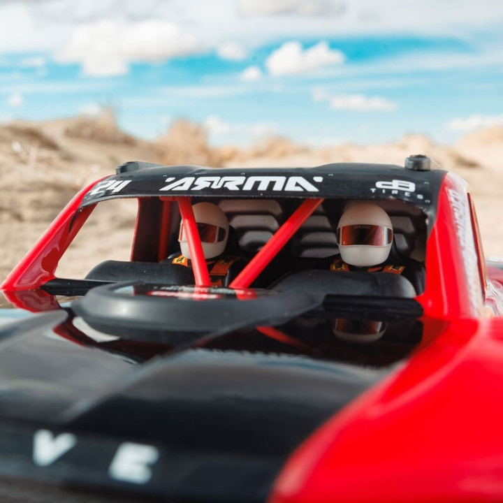 ARRMA MOJAVE GROM 1/16 Desert Truck 4X4 MEGA 380 Brushed RTR Rojo/Negro