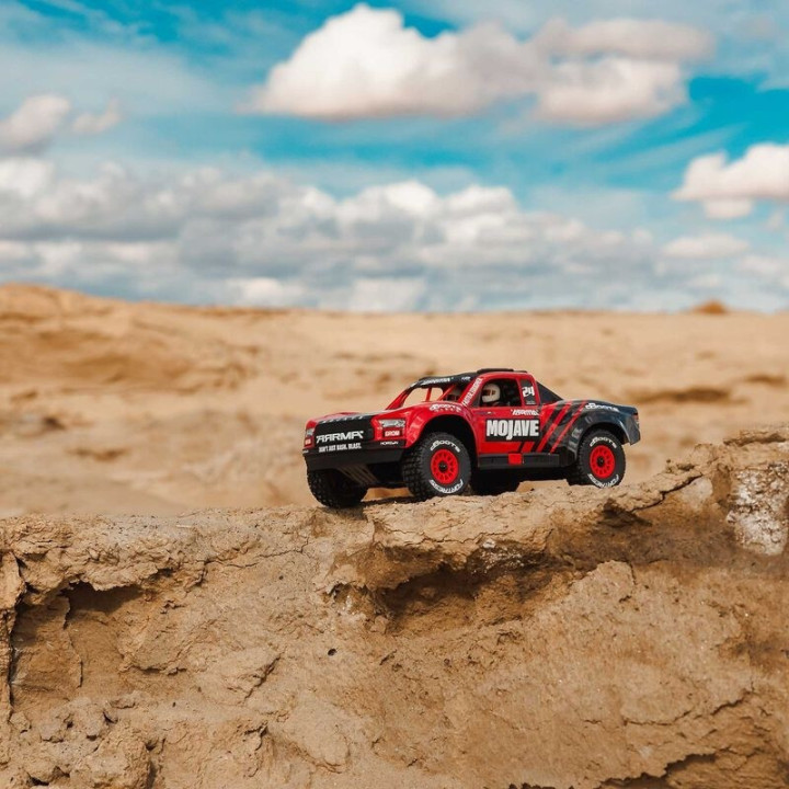 ARRMA MOJAVE GROM 1/16 Desert Truck 4X4 MEGA 380 Brushed RTR Rojo/Negro