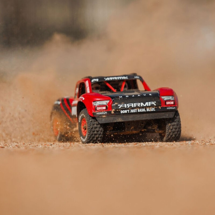 ARRMA MOJAVE GROM 1/16 Desert Truck 4X4 MEGA 380 Brushed RTR Rojo/Negro