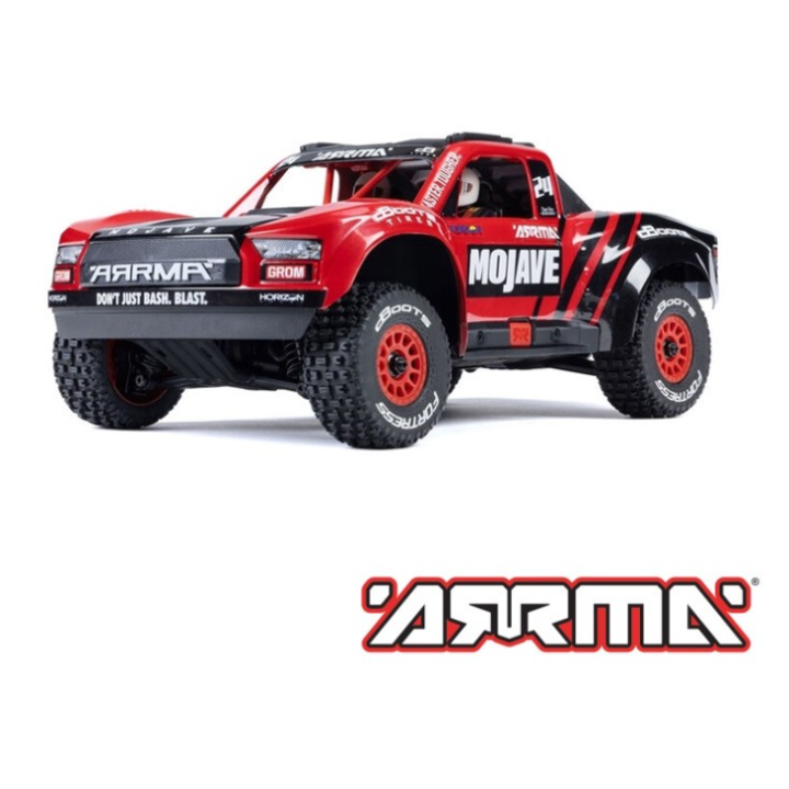ARRMA MOJAVE GROM 1/16 Desert Truck 4X4 MEGA 380 Brushed RTR Rojo/Negro