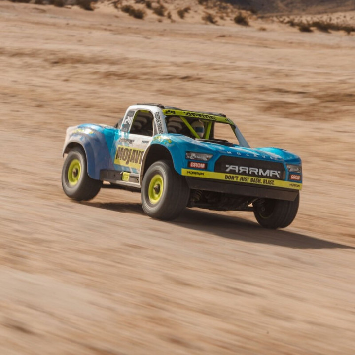 ARRMA MOJAVE GROM 1/16 Desert Truck 4X4 MEGA 380 Brushed RTR Amarillo/Azul