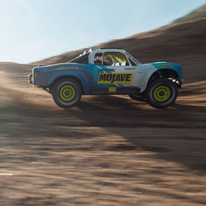 ARRMA MOJAVE GROM 1/16 Desert Truck 4X4 MEGA 380 Brushed RTR Amarillo/Azul
