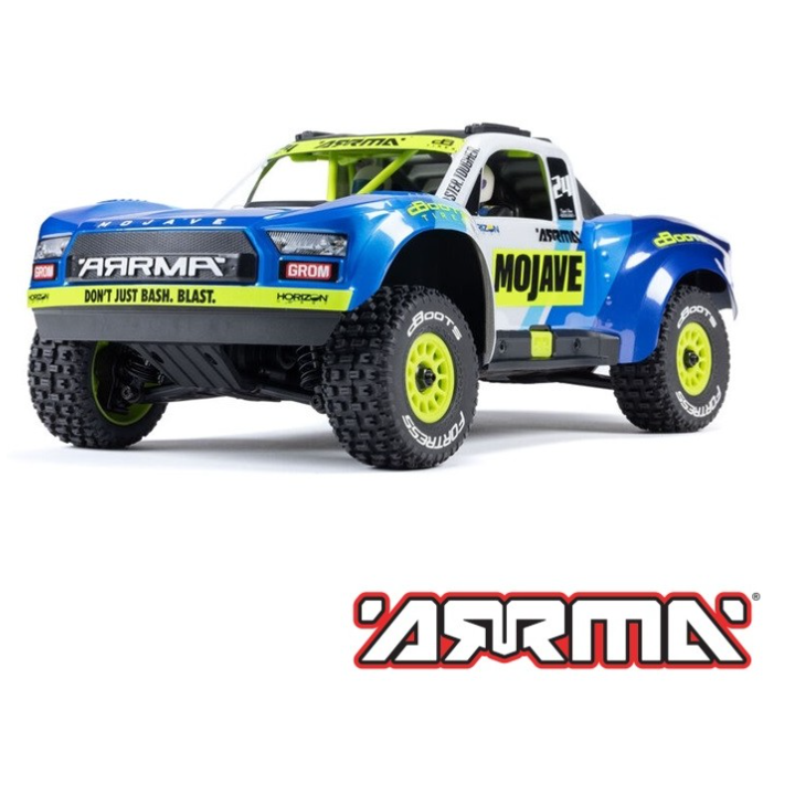 ARRMA MOJAVE GROM 1/16 Desert Truck 4X4 MEGA 380 Brushed RTR Amarillo/Azul