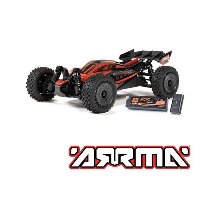 ARRMA Typhon Grom BLX 1/18 Buggy 4X4 Brushless RTR Rojo