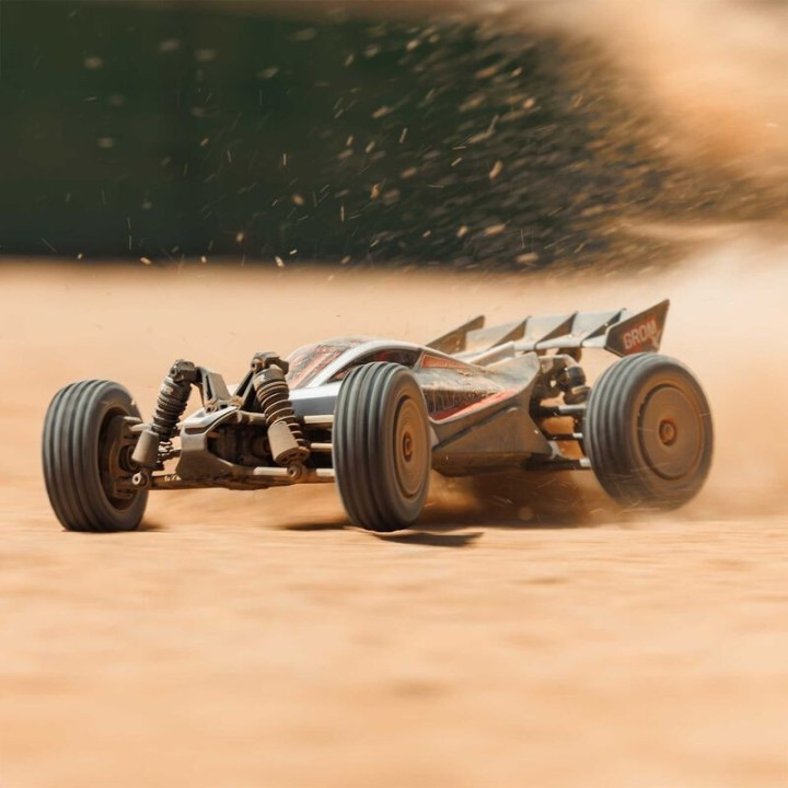 ARRMA Typhon Grom BLX 1/18 Buggy 4X4 Brushless RTR Plateado (sin batería)