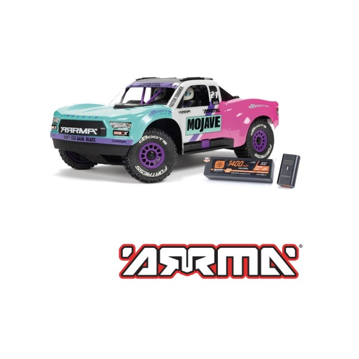 ARRMA Mojave Grom BLX 1/18 Desert Truck Brushless RTR Rosa/Blanco