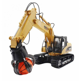 Excavadora RC HuiNa 1571 1/14 2.4GHz con Pinza de 4 Brazos Metálica – Realismo y Potencia