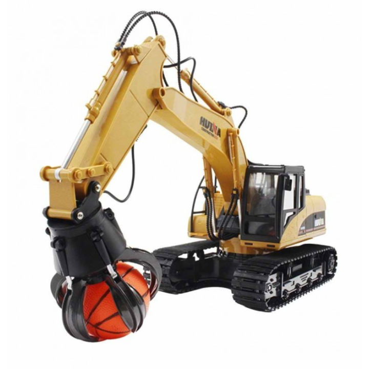 Excavadora RC HuiNa 1571 1/14 2.4GHz con Pinza de 4 Brazos Metálica – Realismo y Potencia