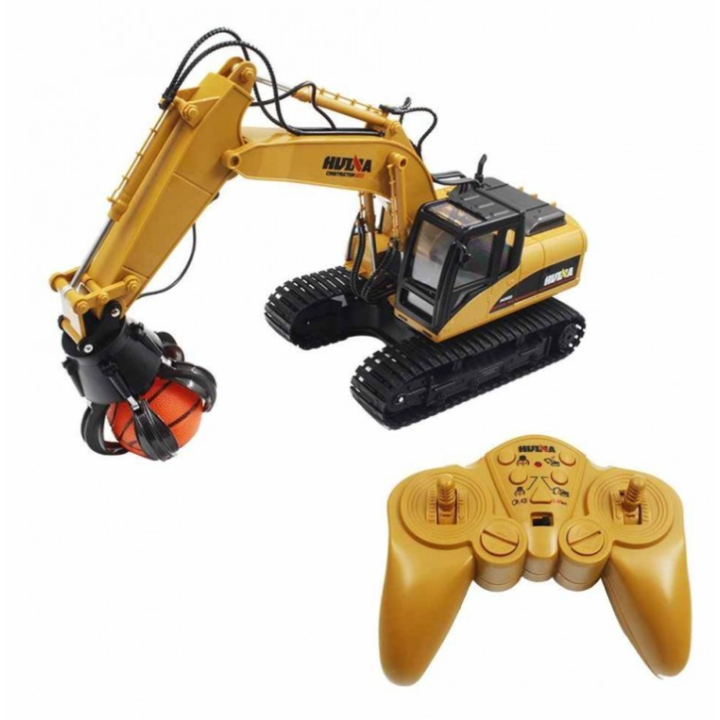 Excavadora RC HuiNa 1571 1/14 2.4GHz con Pinza de 4 Brazos Metálica – Realismo y Potencia