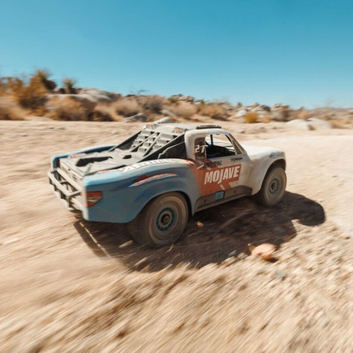 ARRMA Mojave Grom BLX 1/18 Desert Truck Brushless RTR Azul/Blanco