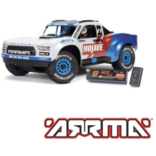 ARRMA Mojave Grom BLX 1/18 Desert Truck Brushless RTR Azul/Blanco
