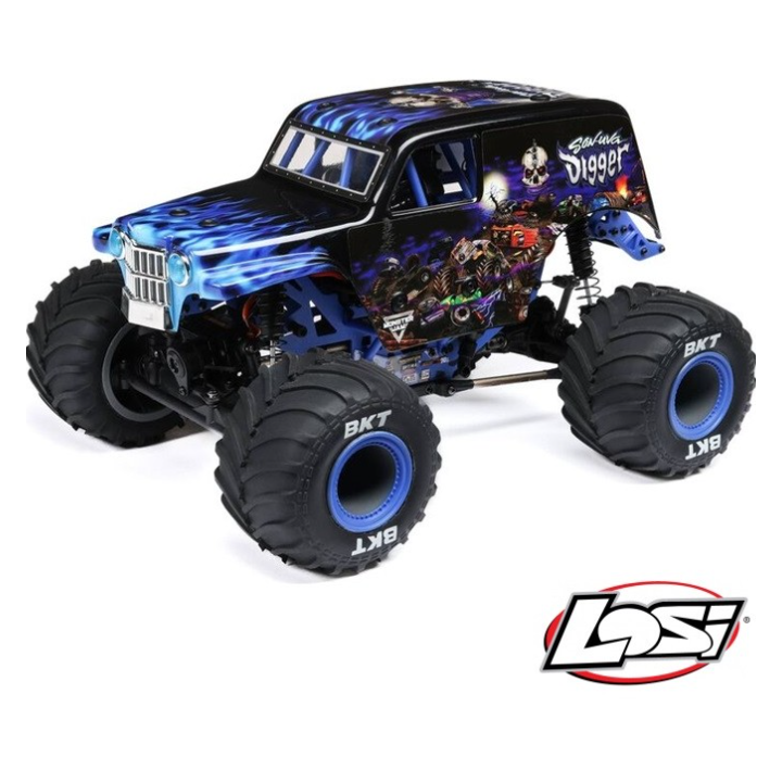LOSI Mini LMT 1/18 4X4 Brushed Monster Truck RTR Son-Uva Digger con batería y cargador