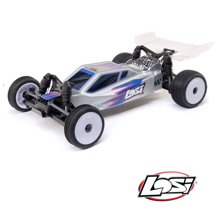 LOSI Micro-B 1/24 2WD Buggy RTR Silver con batería y cargador