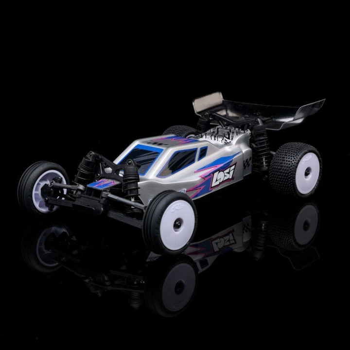 LOSI Micro-B 1/24 2WD Buggy RTR Silver con batería y cargador