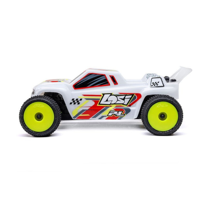 Losi Micro-T 1/28 2WD Stadium Truck RTR Blanco con batería y cargador
