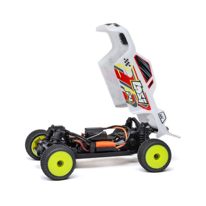 Losi Micro-T 1/28 2WD Stadium Truck RTR Blanco con batería y cargador