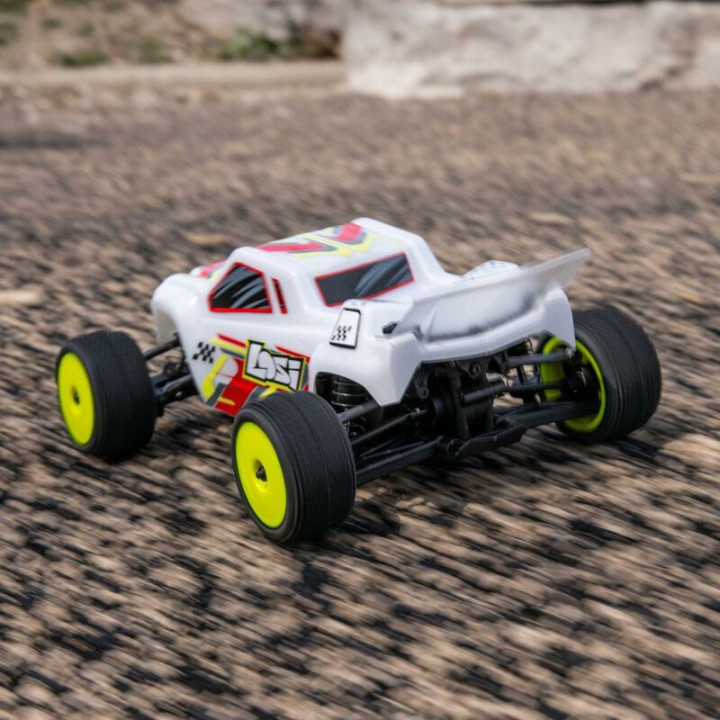 Losi Micro-T 1/28 2WD Stadium Truck RTR Blanco con batería y cargador